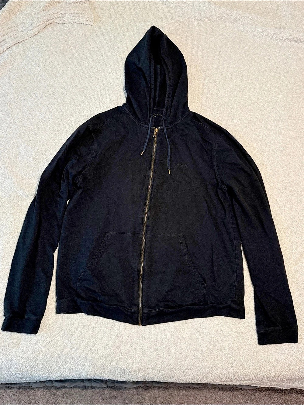 John Varvatos Black Hooded Jacket Size Medium